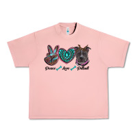 Salmon peace love pitbull Urban Heavy Tee - RanaPortraitStore