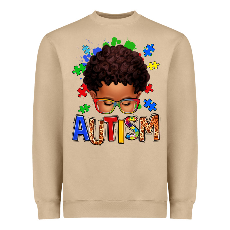 Autism Afro Kid Heavyweight Sweatshirt by texasbilliewilder | Teevron