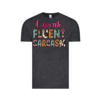 Vintage Black i speak fluent sarcasm Vintage Tee - Zillion Design Studio