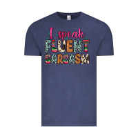 Vintage Denim i speak fluent sarcasm Vintage Tee - Zillion Design Studio