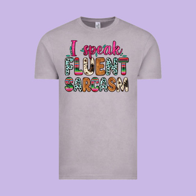 I Speak Fluent Sarcasm Vintage Tee Designed By Zillion Design Studio