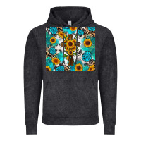 Vintage Black sunflower cross cowhide gemstones Vintage Hoodie - RanaPortraitStore