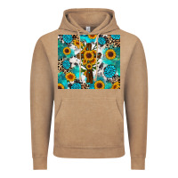 Vintage Coffee sunflower cross cowhide gemstones Vintage Hoodie - RanaPortraitStore