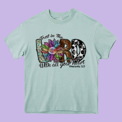Trust In The Lord With All Your Heart Heavy Core Tee Designed By Sublimationcraftshop
