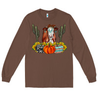 Chestnut Fall Cow Long Sleeve Tee - CowhideDigitalArt