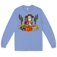 Colony Blue Fall Cow Long Sleeve Tee - CowhideDigitalArt