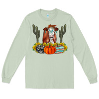 Matcha Fall Cow Long Sleeve Tee - CowhideDigitalArt
