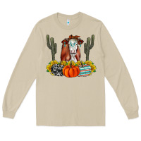 Mushroom Fall Cow Long Sleeve Tee - CowhideDigitalArt
