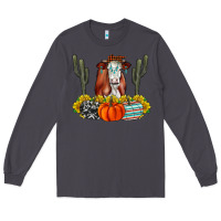 Smoke Fall Cow Long Sleeve Tee - CowhideDigitalArt