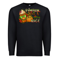 Black Pumpkin spice everything nice Premium Sweatshirt - NancyCooperArtShop