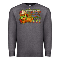 Charcoal Heather Pumpkin spice everything nice Premium Sweatshirt - NancyCooperArtShop