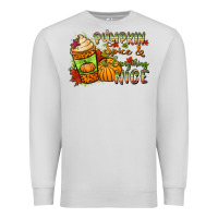 Dove Grey Pumpkin spice everything nice Premium Sweatshirt - NancyCooperArtShop