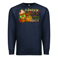 Navy Pumpkin spice everything nice Premium Sweatshirt - NancyCooperArtShop