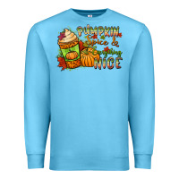 Ocean Blue Pumpkin spice everything nice Premium Sweatshirt - NancyCooperArtShop