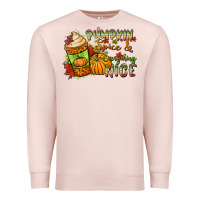 Pale Pink Pumpkin spice everything nice Premium Sweatshirt - NancyCooperArtShop