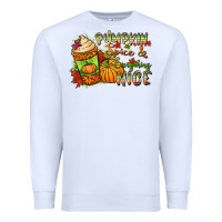 White Pumpkin spice everything nice Premium Sweatshirt - NancyCooperArtShop