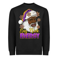 Black big nick energy purple and gold afro santa Heavyweight Sweatshirt - RanaPortraitStore