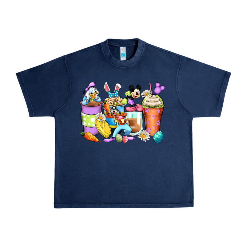 Easter Cartoon Characters Coffee Cups Urban Heavy Tee by Zillion Design Studio | Teevron