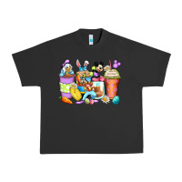Pigment Black easter cartoon characters coffee cups Urban Heavy Tee - Zillion Design Studio