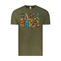 Vintage Olive teaching my Vintage Tee - texasbilliewilder