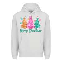 Dove Grey merry christmas glitter trees Premium Hoodie - MaliasSmallBusiness