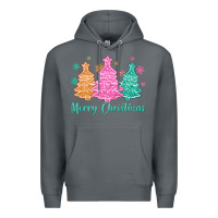 Rock merry christmas glitter trees Premium Hoodie - MaliasSmallBusiness
