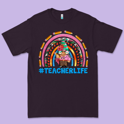Teacherlife And Teacher Gnome Rainbow Premium Tee Designed By Artiststas