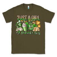 Army Green Just a Girl who Loves Saint Patrick's Day Classic Tee - RacoonDesign