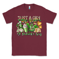 Burgundy Just a Girl who Loves Saint Patrick's Day Classic Tee - RacoonDesign