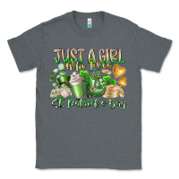 Charcoal Heather Just a Girl who Loves Saint Patrick's Day Classic Tee - RacoonDesign