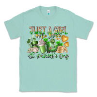 Seafoam Just a Girl who Loves Saint Patrick's Day Classic Tee - RacoonDesign