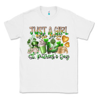 White Just a Girl who Loves Saint Patrick's Day Classic Tee - RacoonDesign