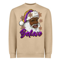 Mushroom believe purple and gold african american santa Heavyweight Sweatshirt - RanaPortraitStore