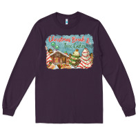 Plum christmas break and tree cakes Long Sleeve Tee - FaDigitalArtStudio