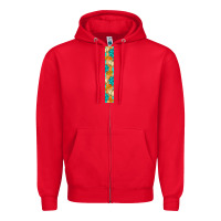 Red fall pumpkin Zipper Hoodie - BundleAndBundleShop