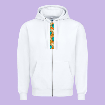 Fall Pumpkin Zipper Hoodie Designed By Bundleandbundleshop