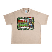 French Oak merry and bright pitbull with farm Urban Heavy Tee - RanaPortraitStore