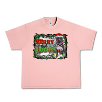 Salmon merry and bright pitbull with farm Urban Heavy Tee - RanaPortraitStore