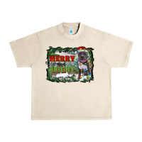 Sandshell merry and bright pitbull with farm Urban Heavy Tee - RanaPortraitStore