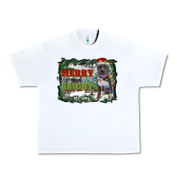 White merry and bright pitbull with farm Urban Heavy Tee - RanaPortraitStore