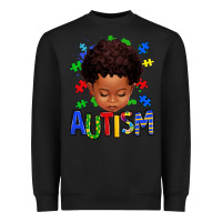 Black autism afro kid full face Heavyweight Sweatshirt - texasbilliewilder