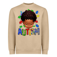 Mushroom autism afro kid full face Heavyweight Sweatshirt - texasbilliewilder