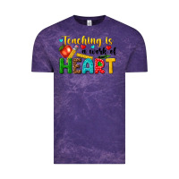 Cloud Purple teaching is a work of heart tbw Vintage Tee - texasbilliewilder