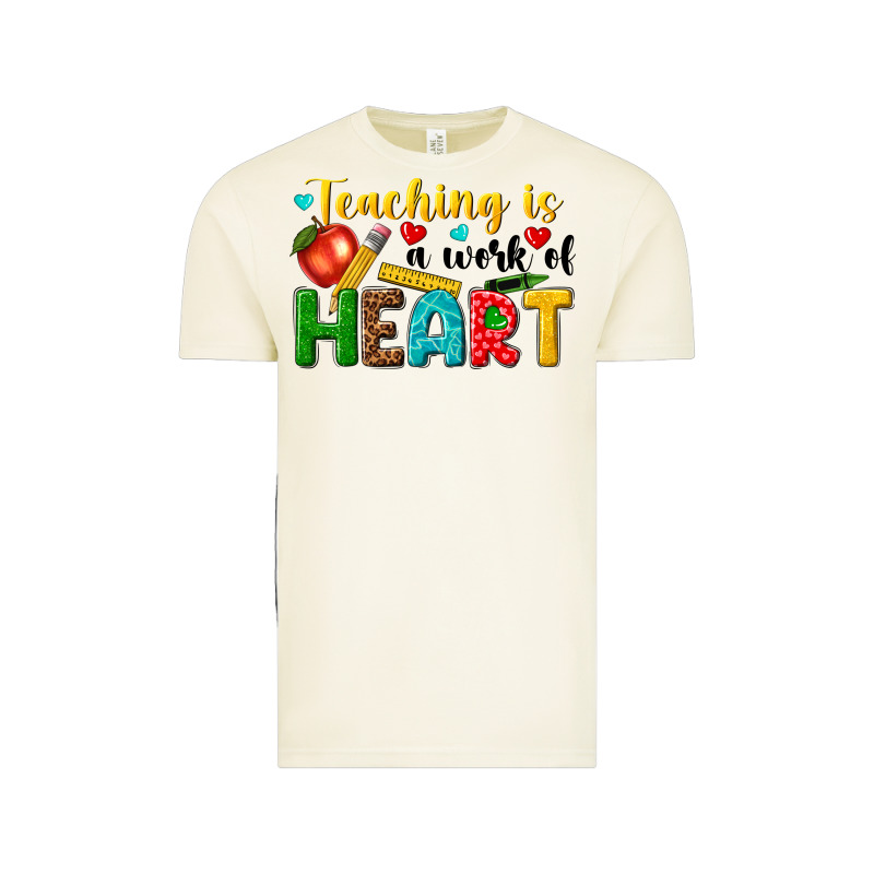 Teaching Is A Work Of Heart Tbw Vintage Tee by texasbilliewilder | Teevron