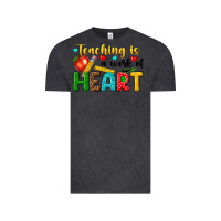 Vintage Black teaching is a work of heart tbw Vintage Tee - texasbilliewilder