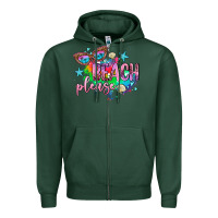 Sports Green beach please Zipper Hoodie - AdoDesignShop