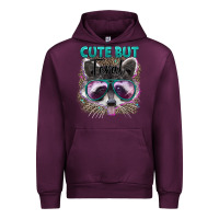 Mauve Wine cute but feral Urban Hoodie - Artiststas