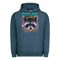 Pigment Midnight Navy cute but feral Urban Hoodie - Artiststas