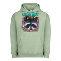 Pigment Oil Green cute but feral Urban Hoodie - Artiststas