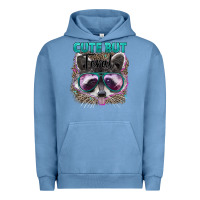 Pigment Pebble Blue cute but feral Urban Hoodie - Artiststas